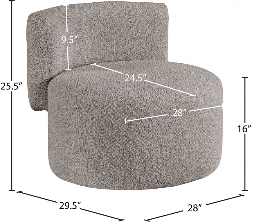 Fauteuil d'appoint rembourré en chenille Vivi