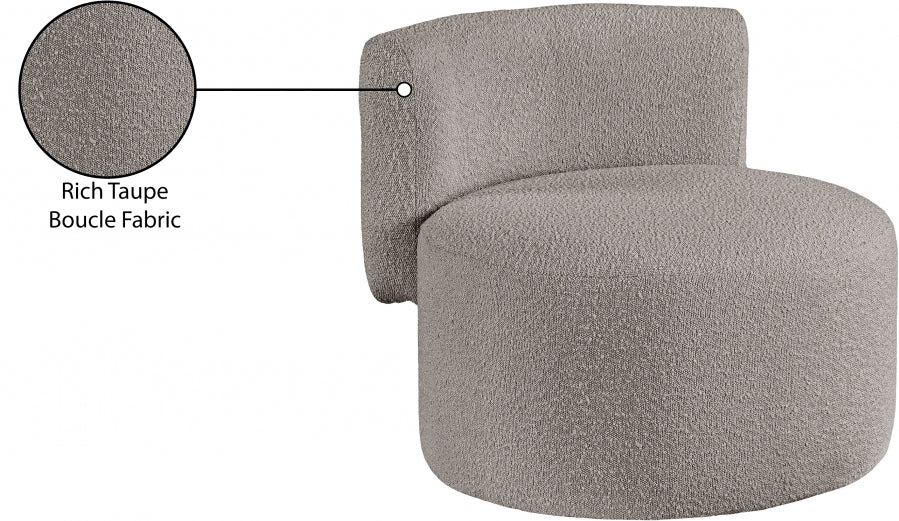 Fauteuil d'appoint rembourré en chenille Vivi