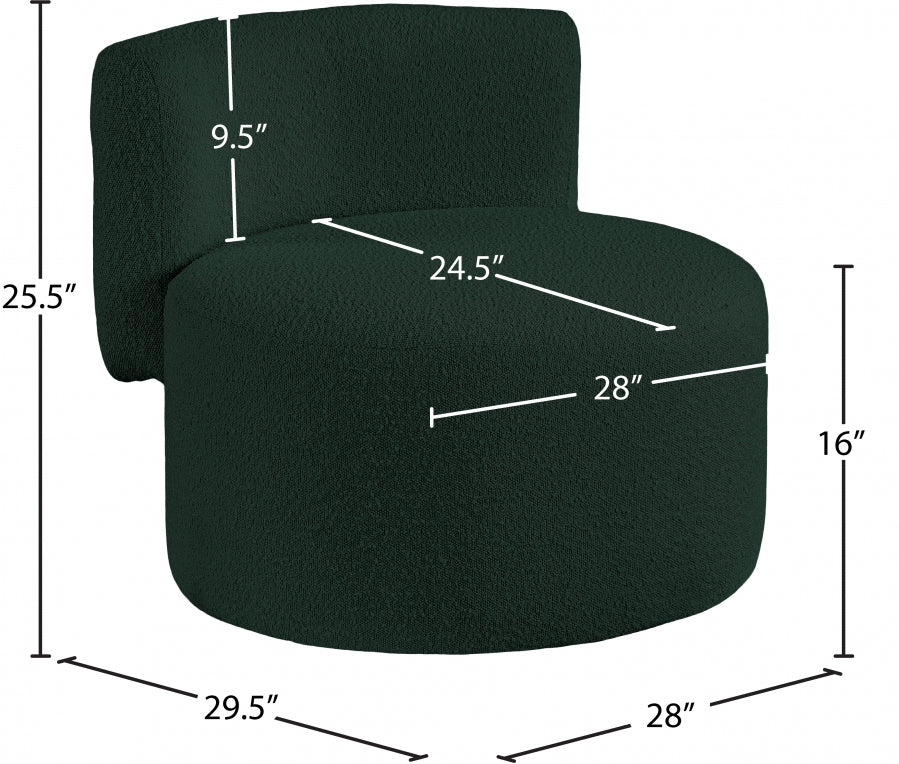 Fauteuil d'appoint rembourré en chenille Vivi