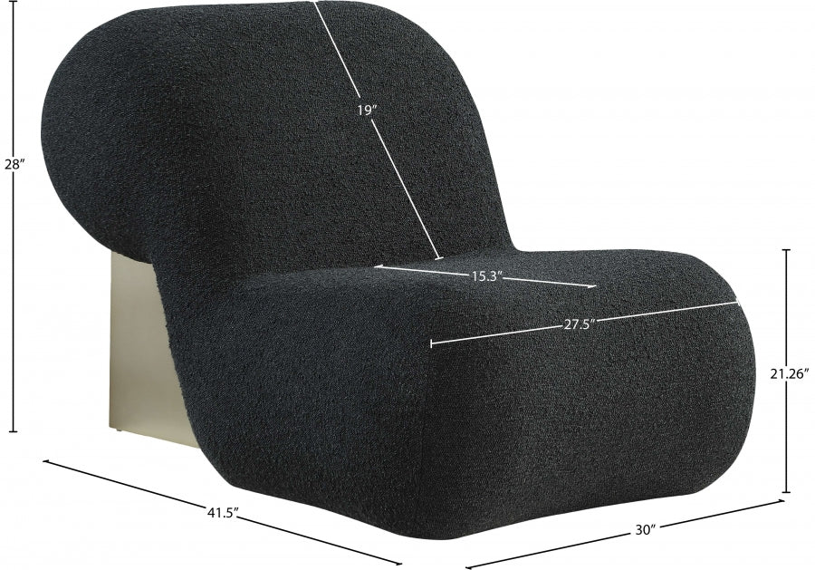 Fauteuil d'appoint rembourré en chenille Vivi