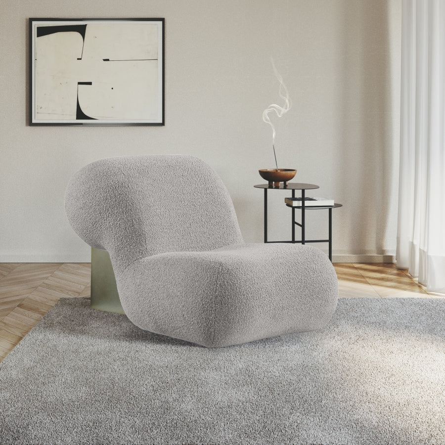 Fauteuil d'appoint rembourré en chenille Vivi
