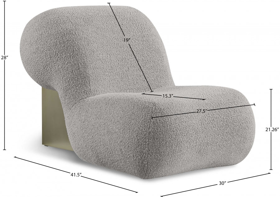 Fauteuil d'appoint rembourré en chenille Vivi