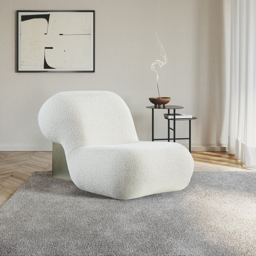 Fauteuil d'appoint rembourré en chenille Vivi