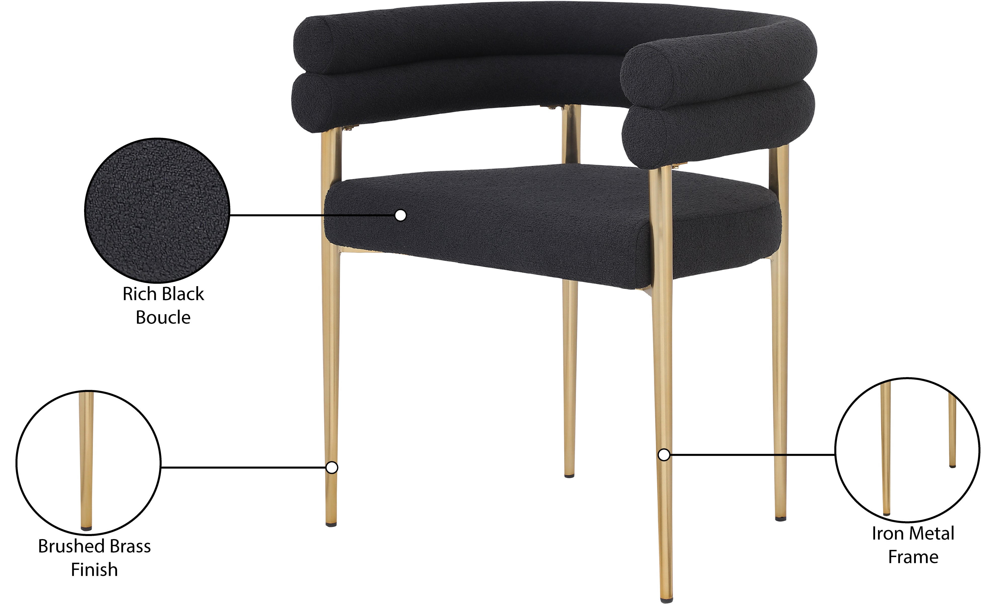 Fauteuil d'appoint rembourré en chenille Vivi