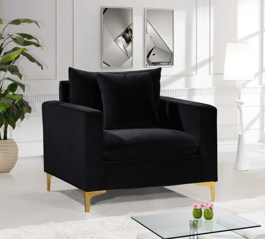 Fauteuil d'appoint rembourré en chenille Vivi