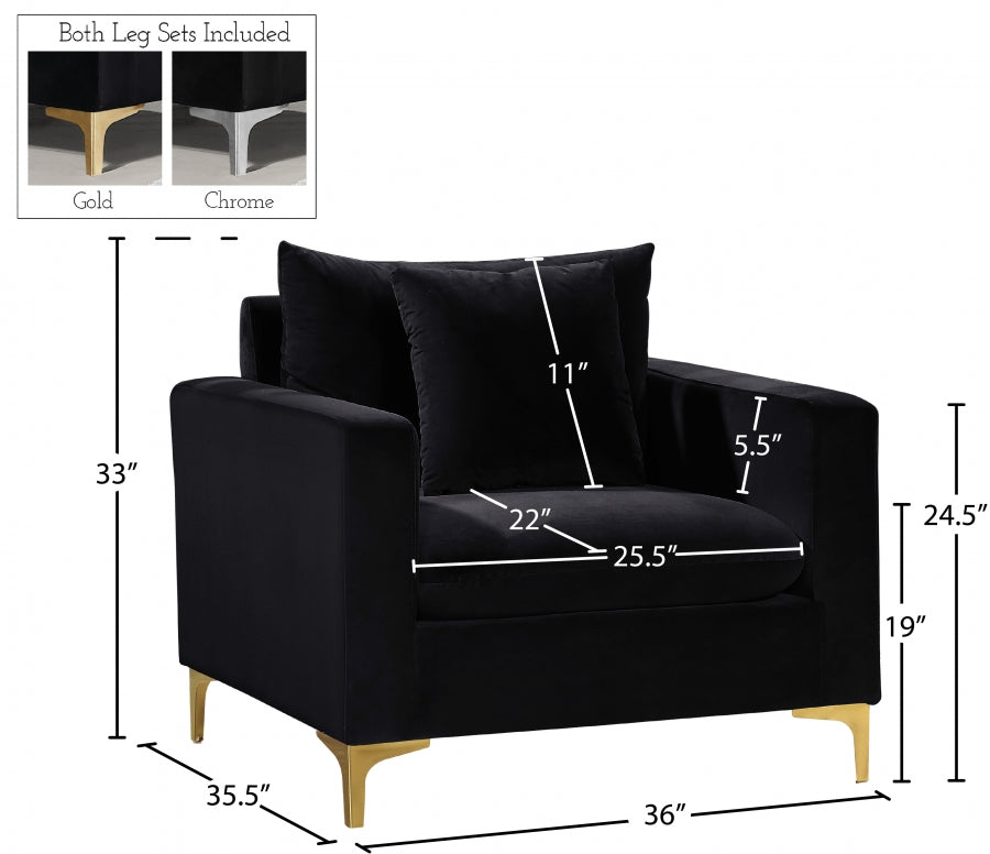 Fauteuil d'appoint rembourré en chenille Vivi