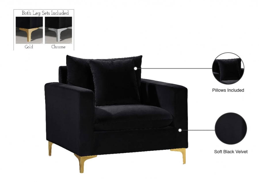 Fauteuil d'appoint rembourré en chenille Vivi