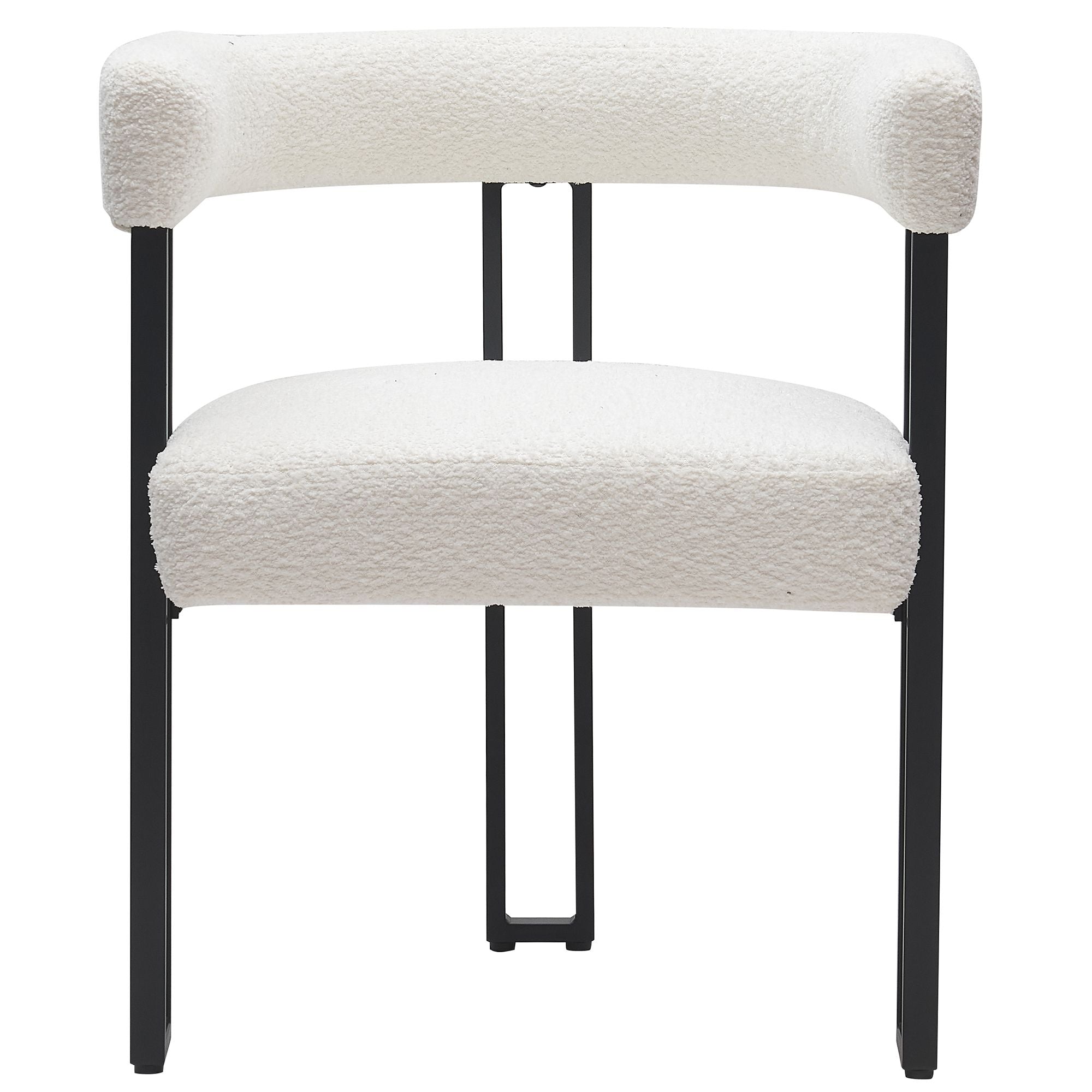 Calisto/Scarlet 5pc Dining Set in White Table with Ivory Chair