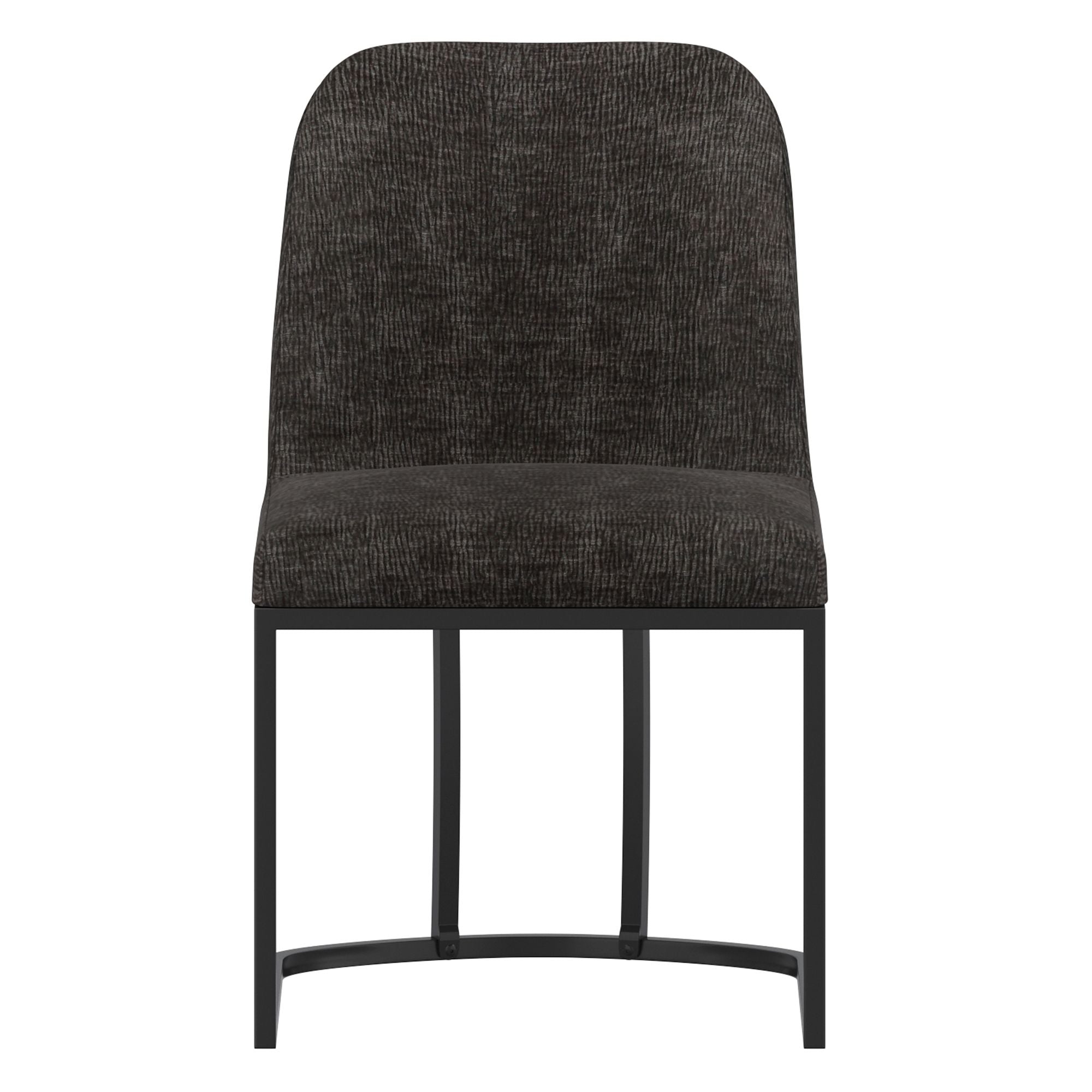 Julius/Dario 7pc Dining Set in White Table with Charcoal Chair