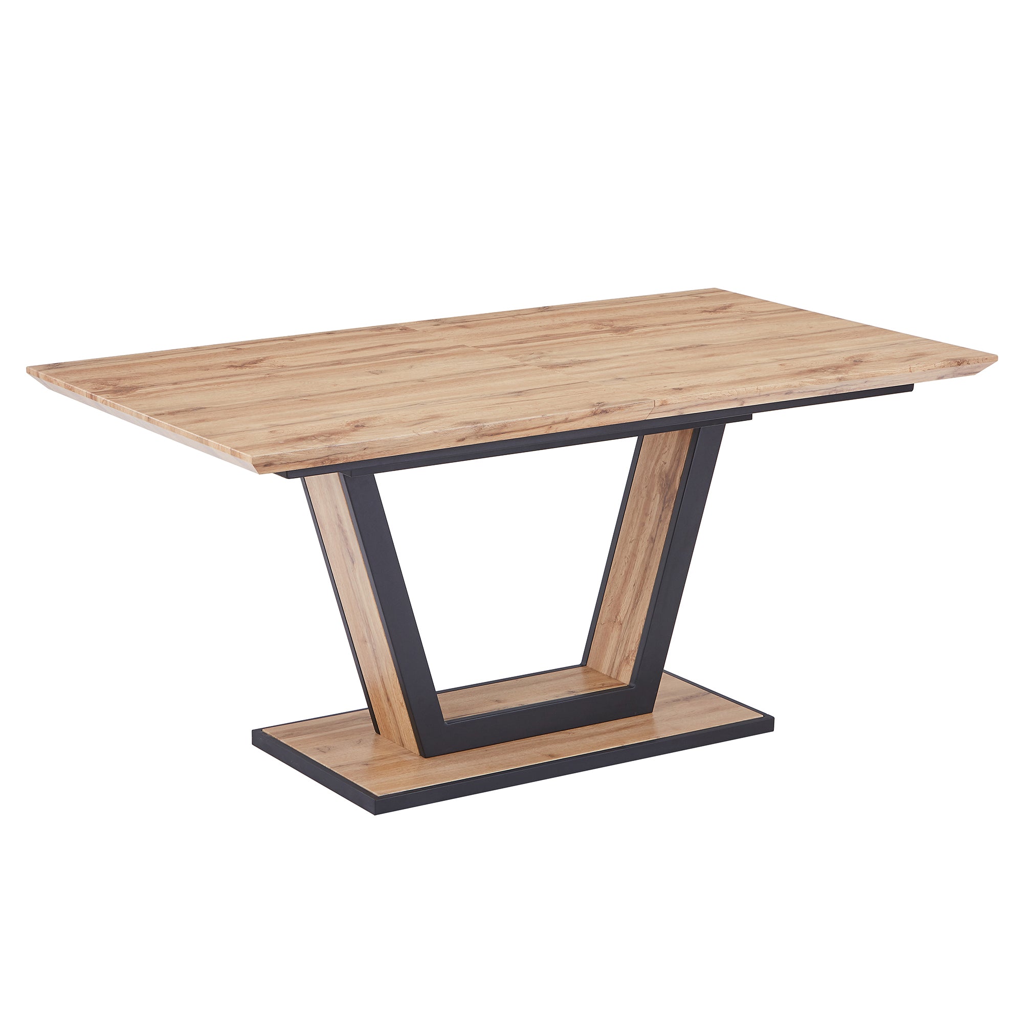 Forna/Brodi 7pc Dining Set in Natural Table with Beige Chair