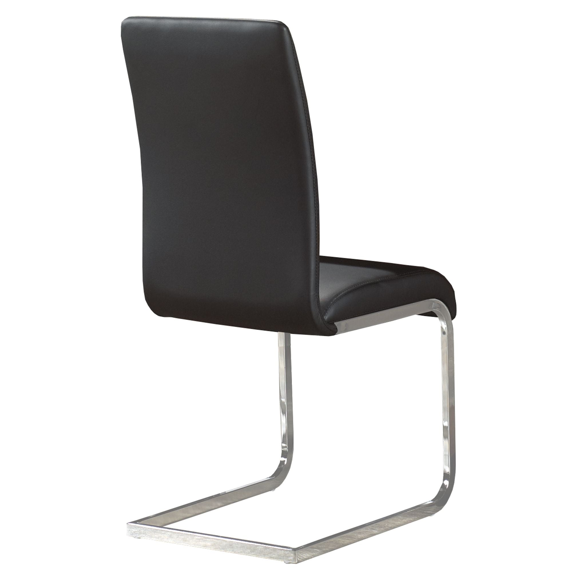 Frankfurt/Maxim 5pc Dining Set in Chrome with Black Chair