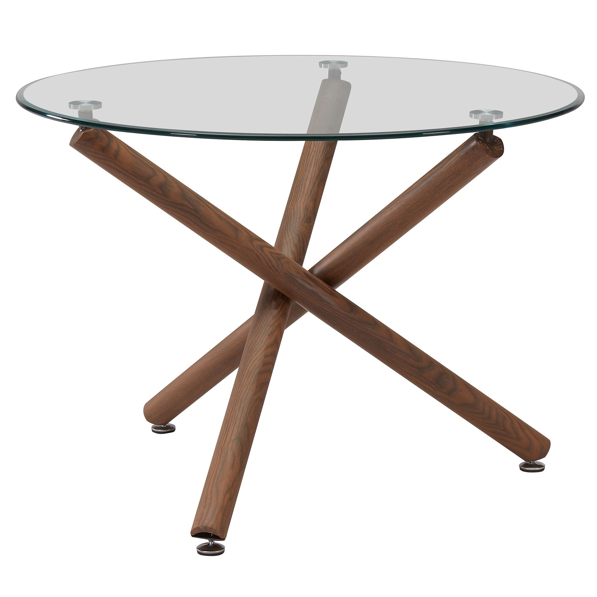 Rocca/Cora 5pc Dining Set in Walnut with Beige Chair