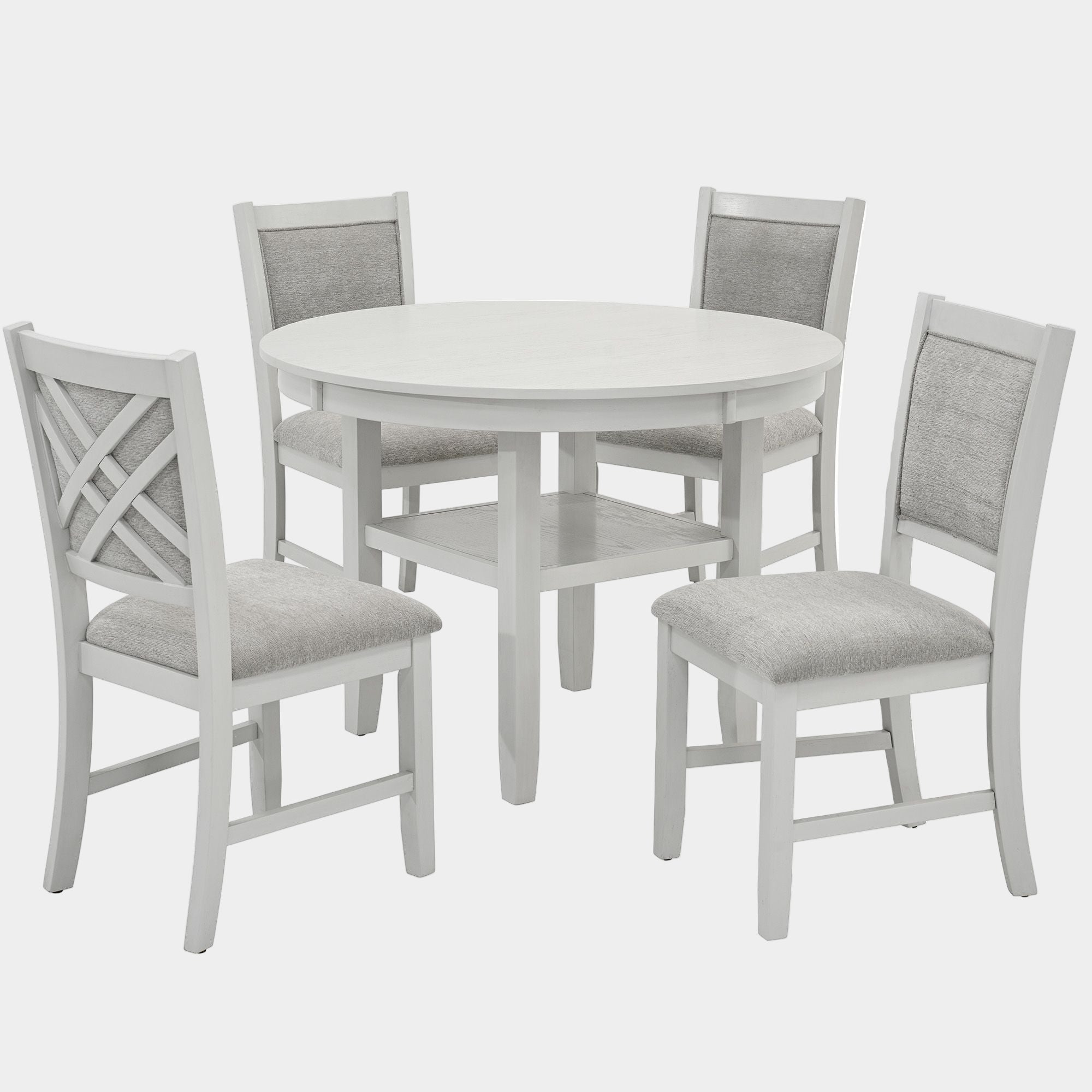 Samuel 5pc Dining set in Whitewash