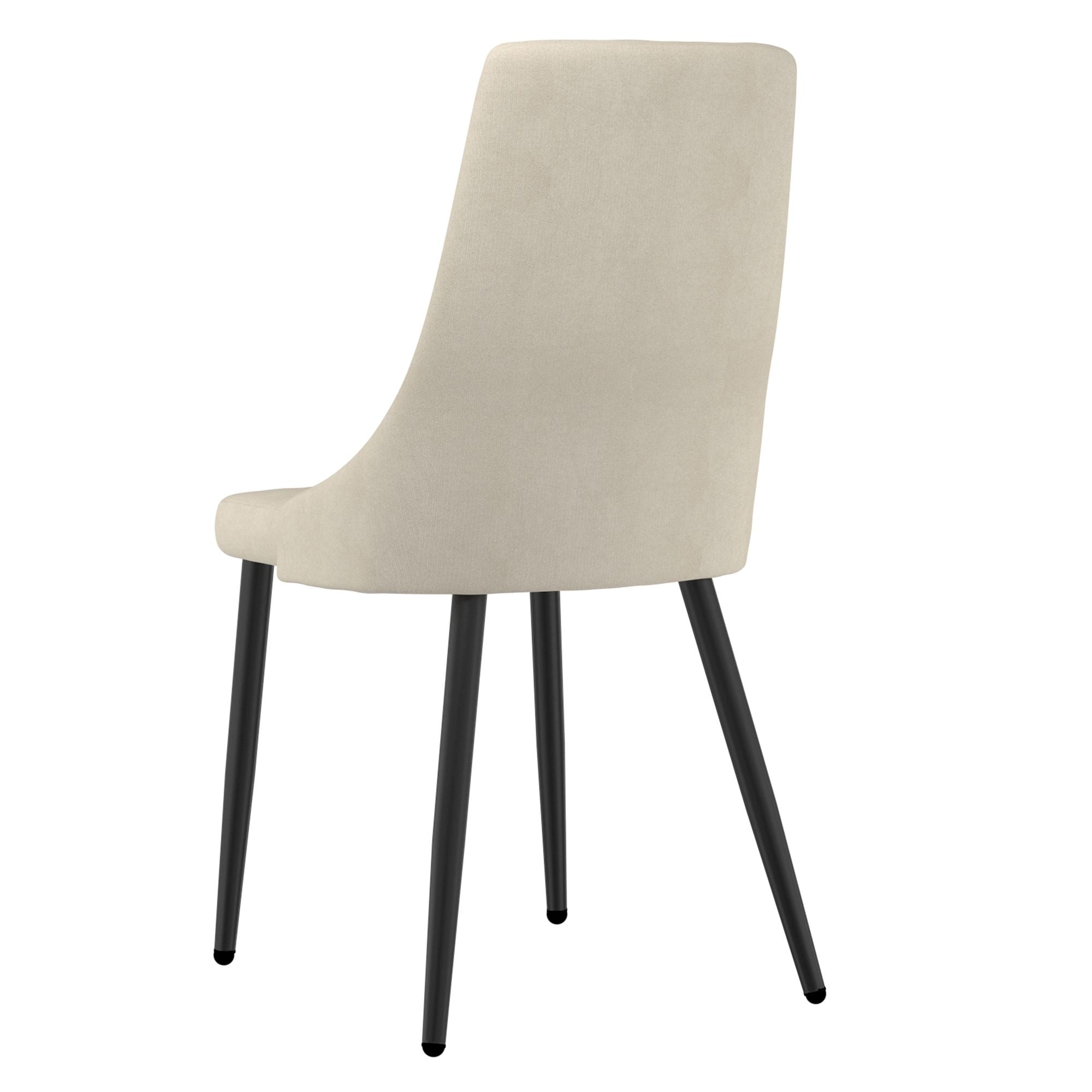Gavin/Venice 7pc Dining Set in Black with Beige Chair