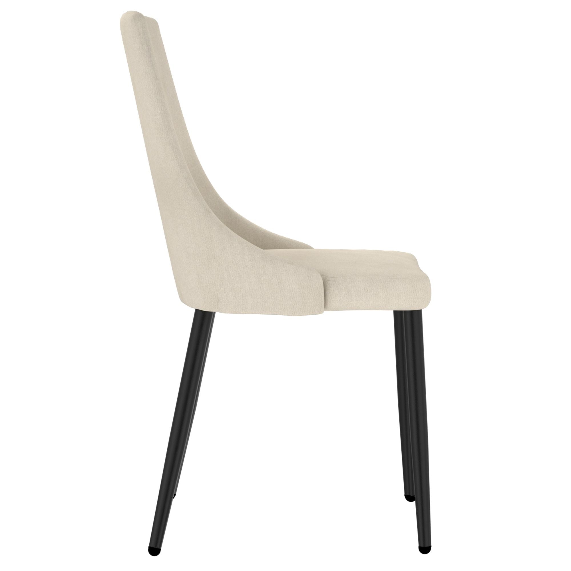 Gavin/Venice 7pc Dining Set in Black with Beige Chair