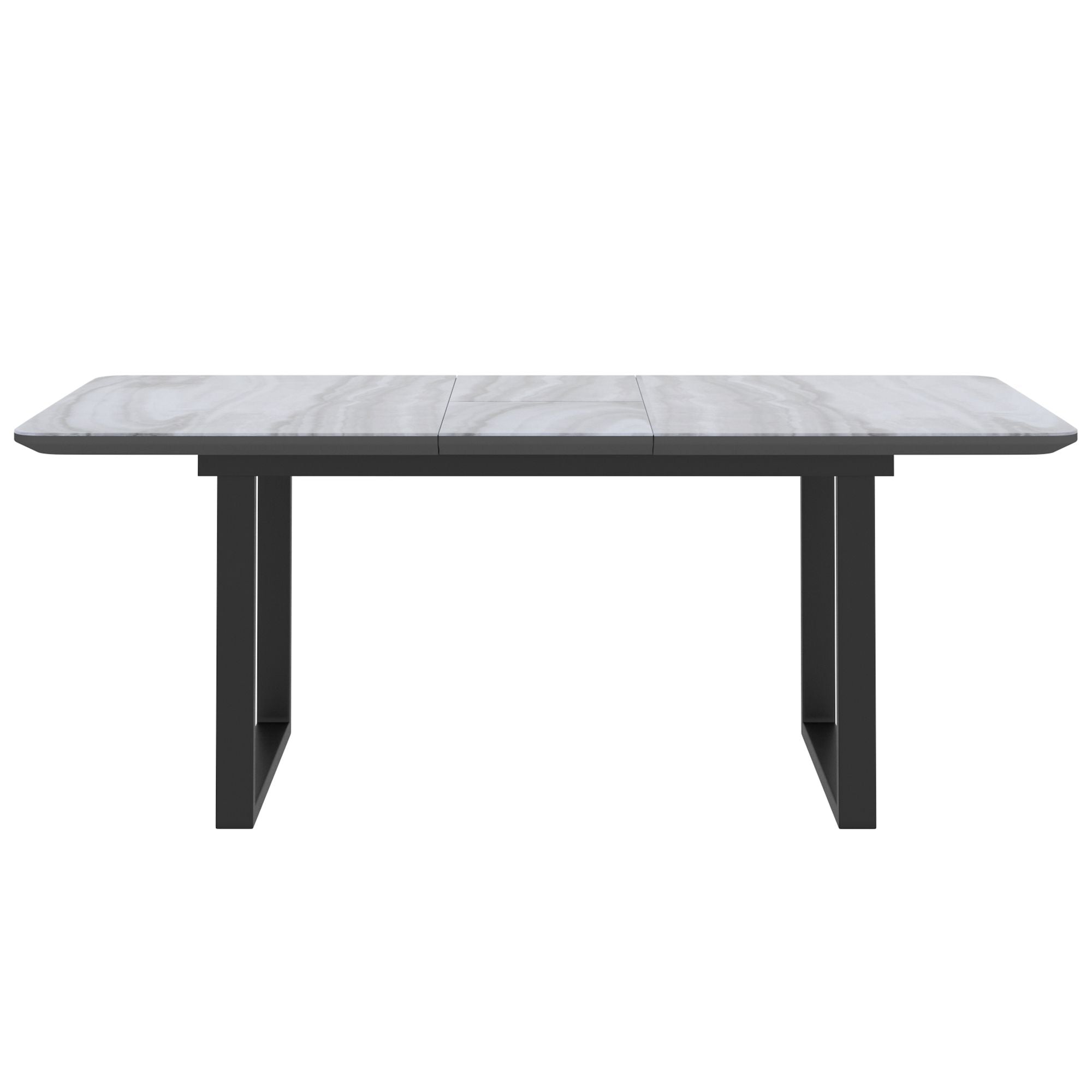 Gavin/Devo 7pc Dining Set in Black with Black Chair