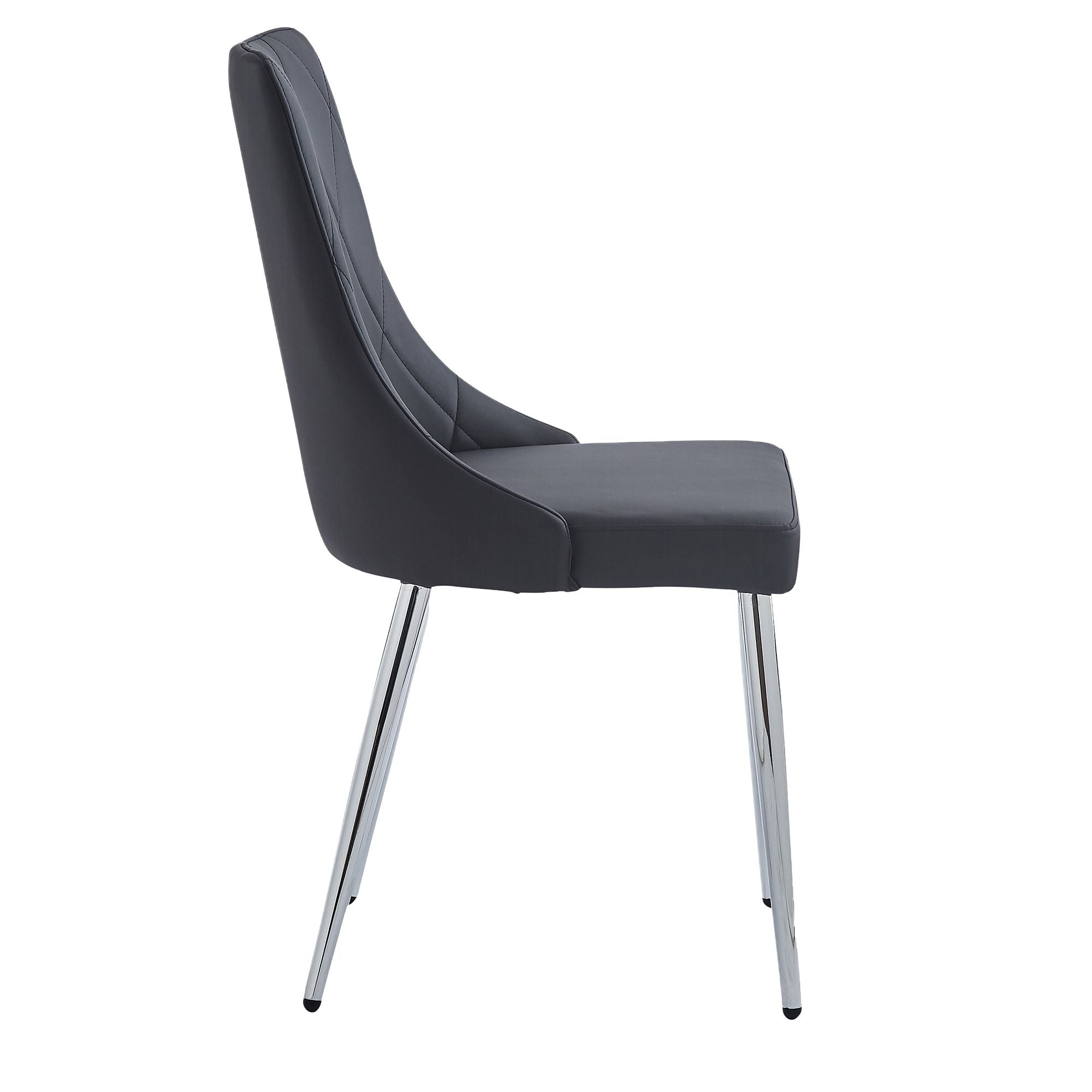 Gavin/Devo 7pc Dining Set in Black with Black Chair