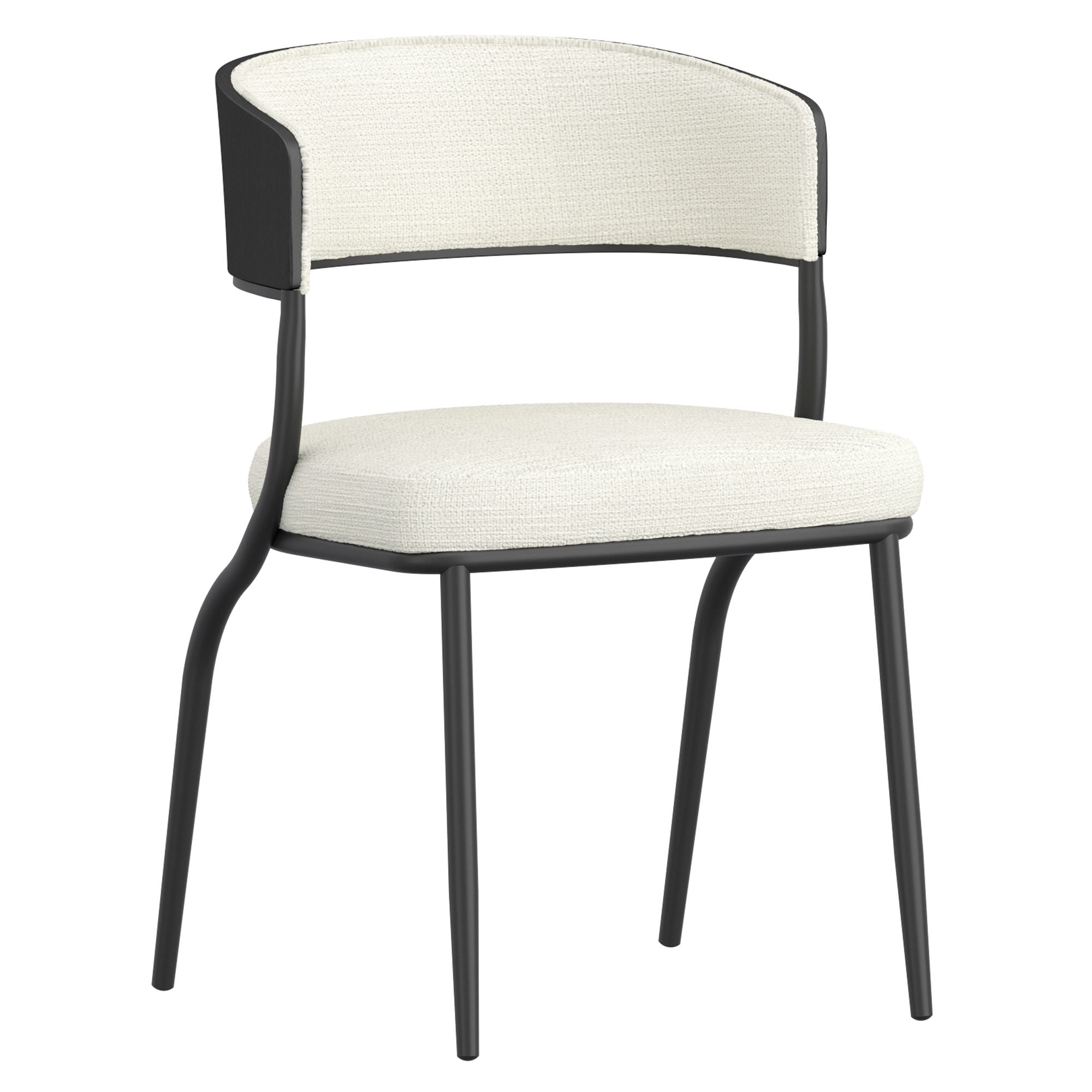 Jilsa/Kazan 5pc Dining Set - Black Table with Ivory & Black Chair