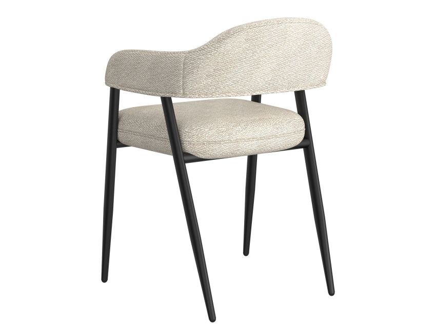 Jilsa/Archer 5pc Dining Set - Walnut & White Table with Beige Chair