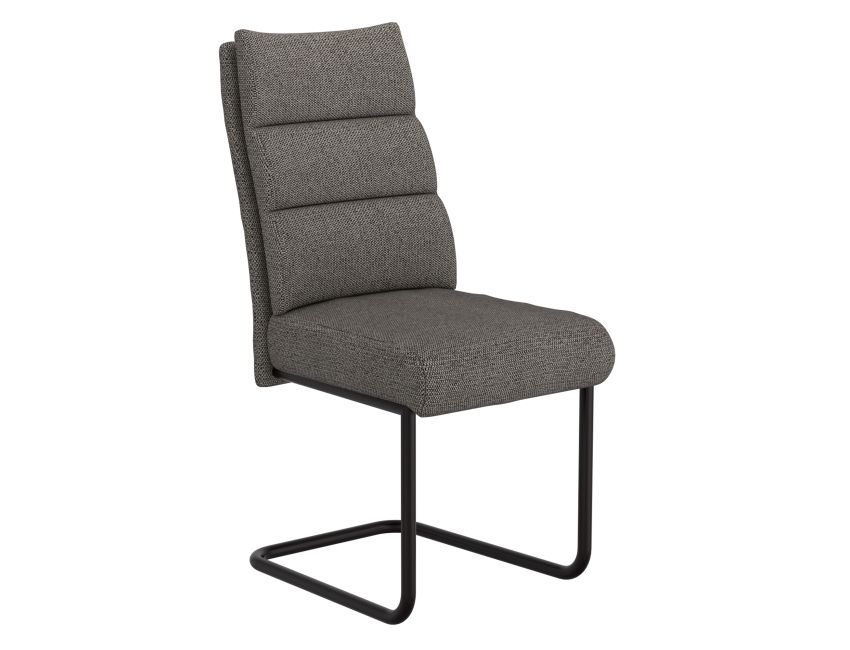 Zilo/Brodi 5pc Dining Set in Black Table with Charcoal Chair