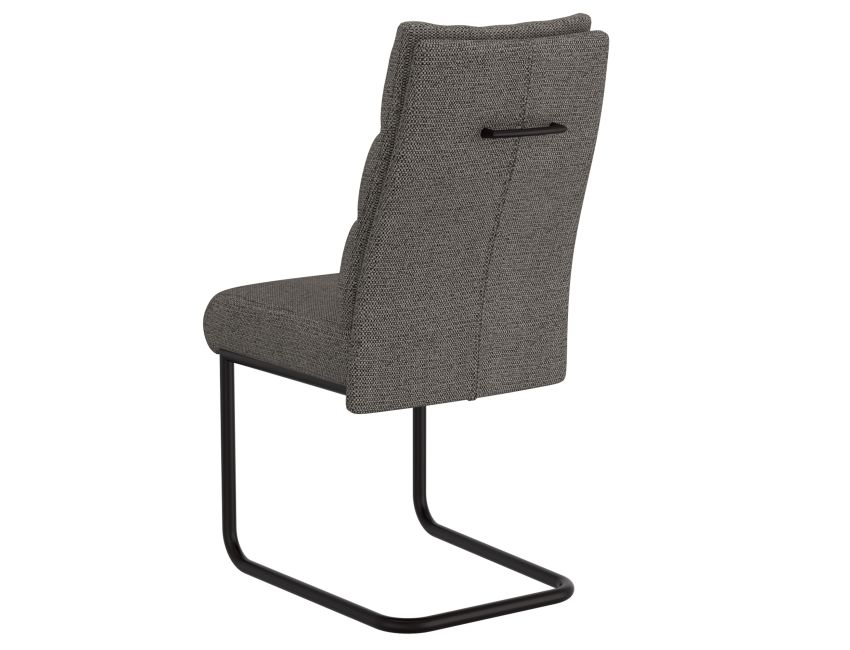 Zilo/Brodi 5pc Dining Set in Black Table with Charcoal Chair