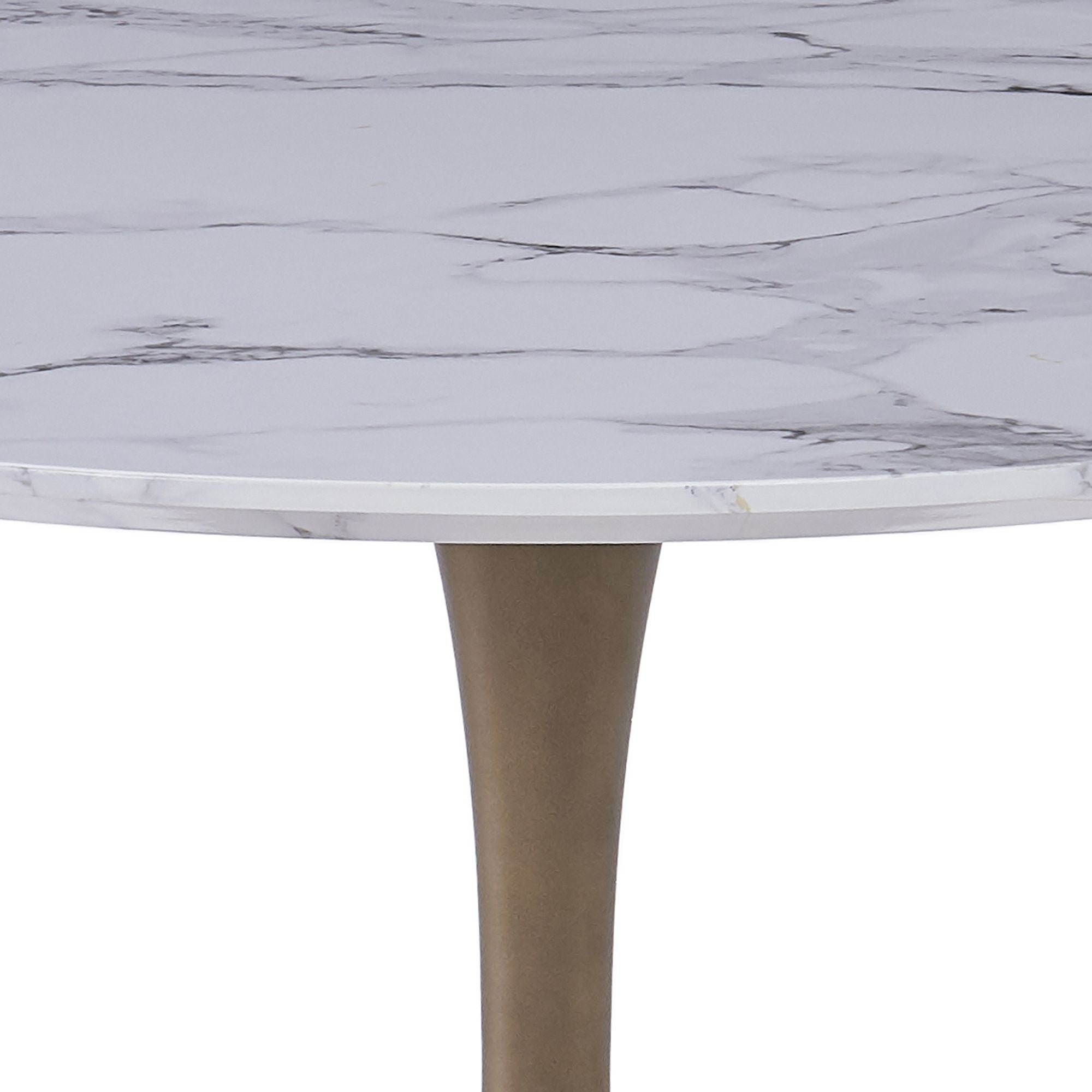 Zilo/Cleo Large 7pc Dining Set in Aged Gold with Black Chair