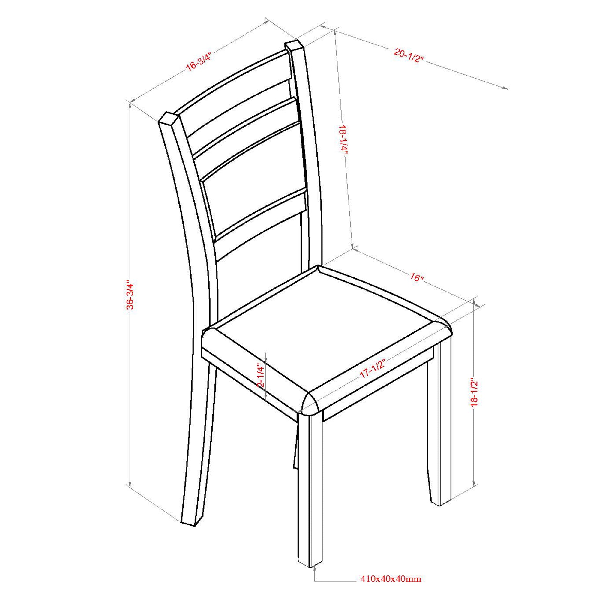 Conrad 3pc Dining Set in Black