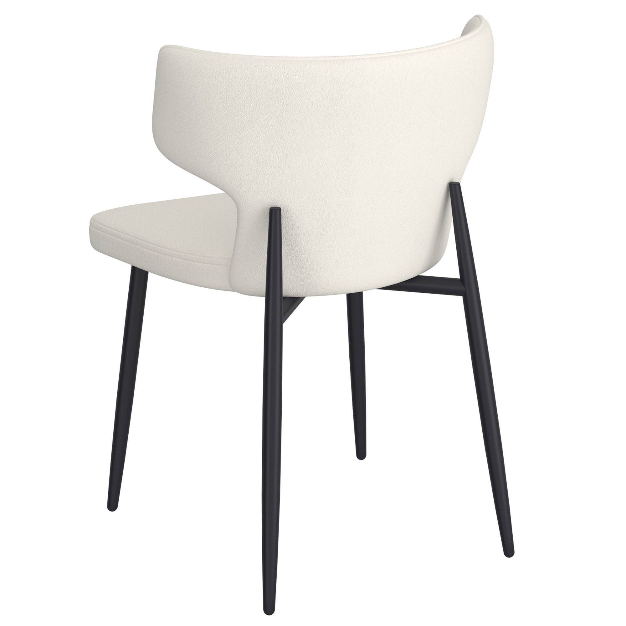 Leon/Olis 5pc Dining Set in Black Table with Beige Chair