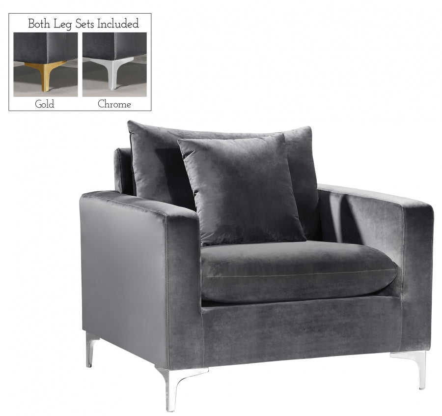 Fauteuil d'appoint rembourré en chenille Vivi