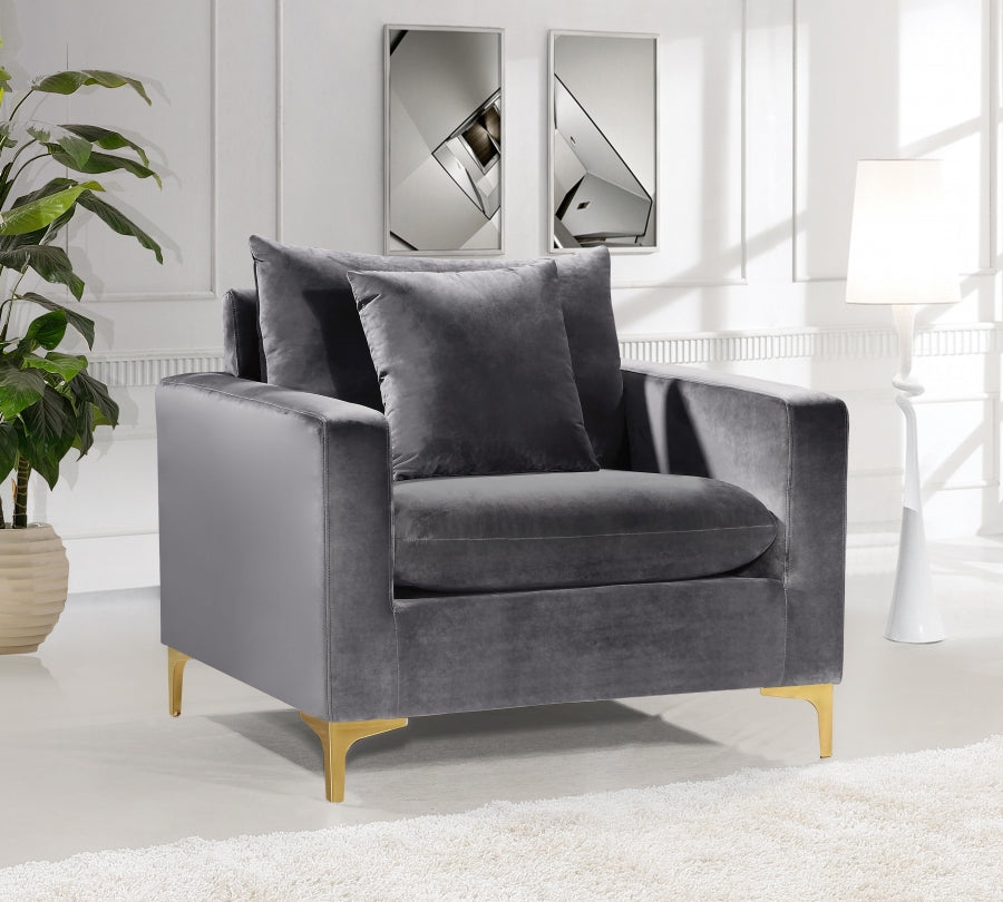 Fauteuil d'appoint rembourré en chenille Vivi