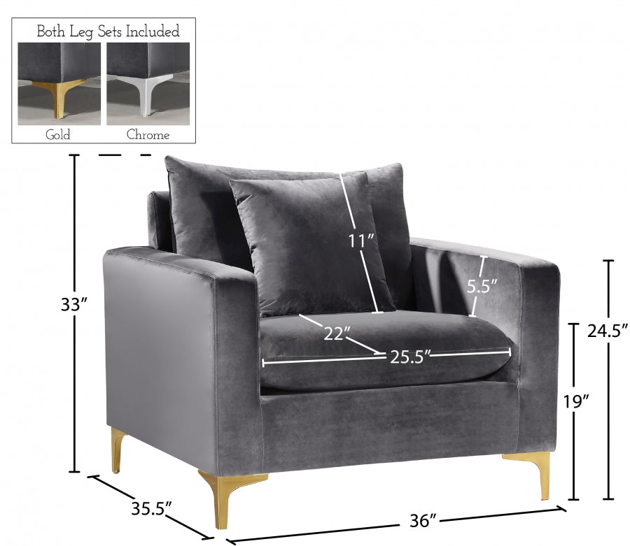 Fauteuil d'appoint rembourré en chenille Vivi