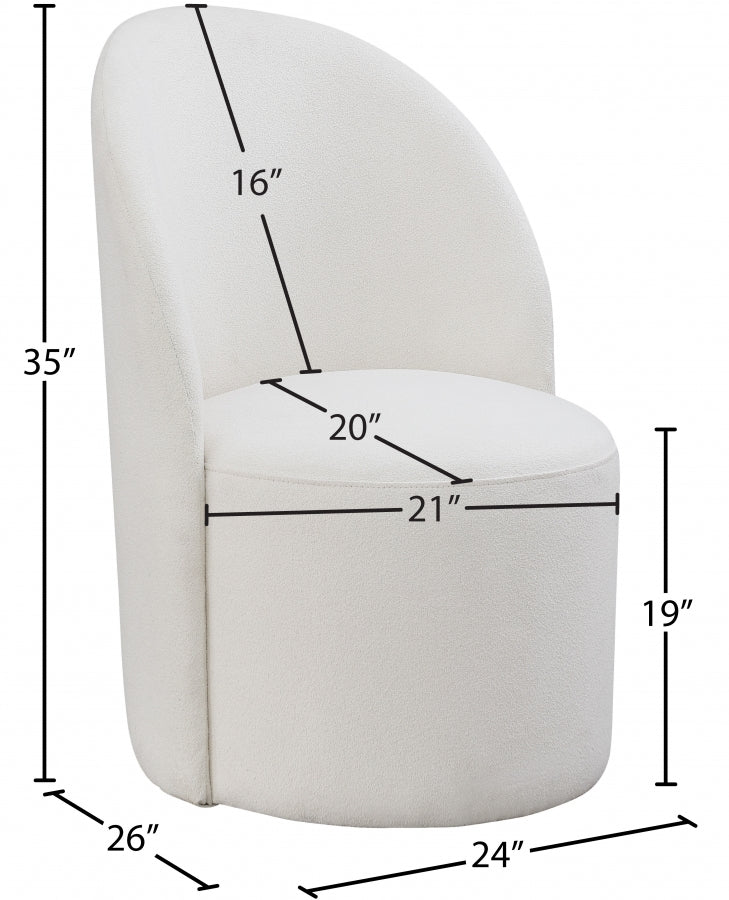 Hautely Boucle Fabric Upholstered Accent | Dining Chair