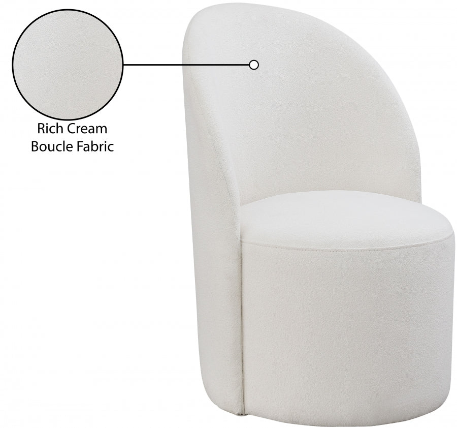 Hautely Boucle Fabric Upholstered Accent | Dining Chair
