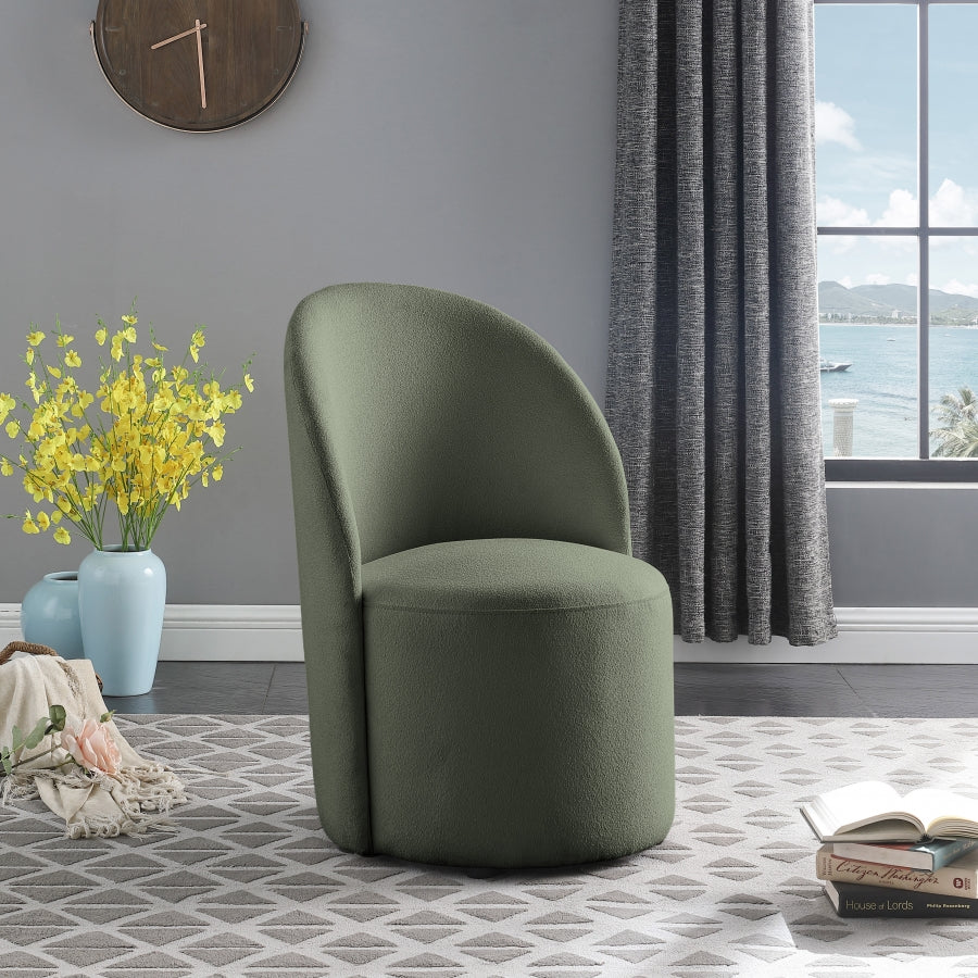 Hautely Boucle Fabric Upholstered Accent | Dining Chair