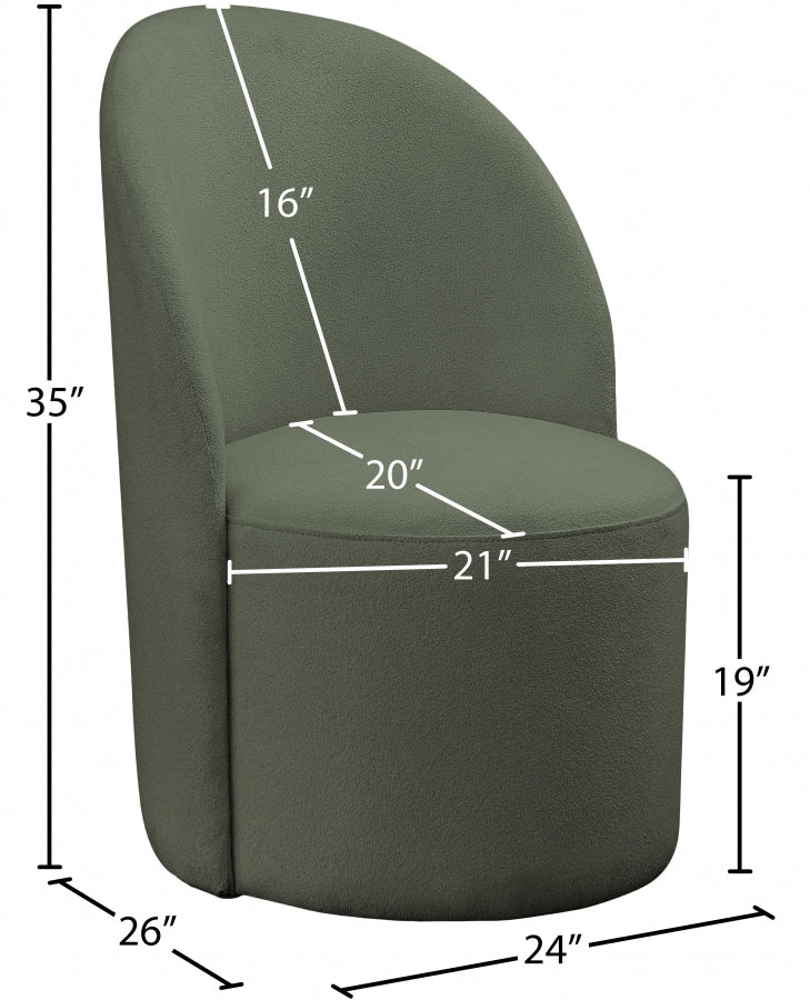 Hautely Boucle Fabric Upholstered Accent | Dining Chair