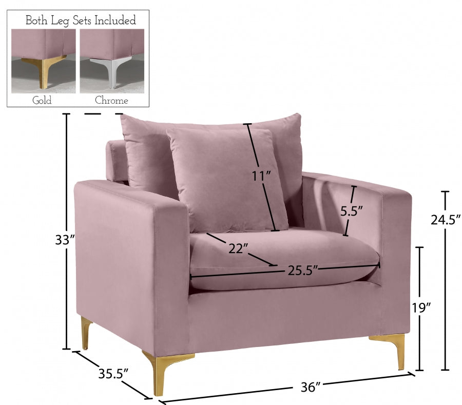 Fauteuil d'appoint rembourré en chenille Vivi