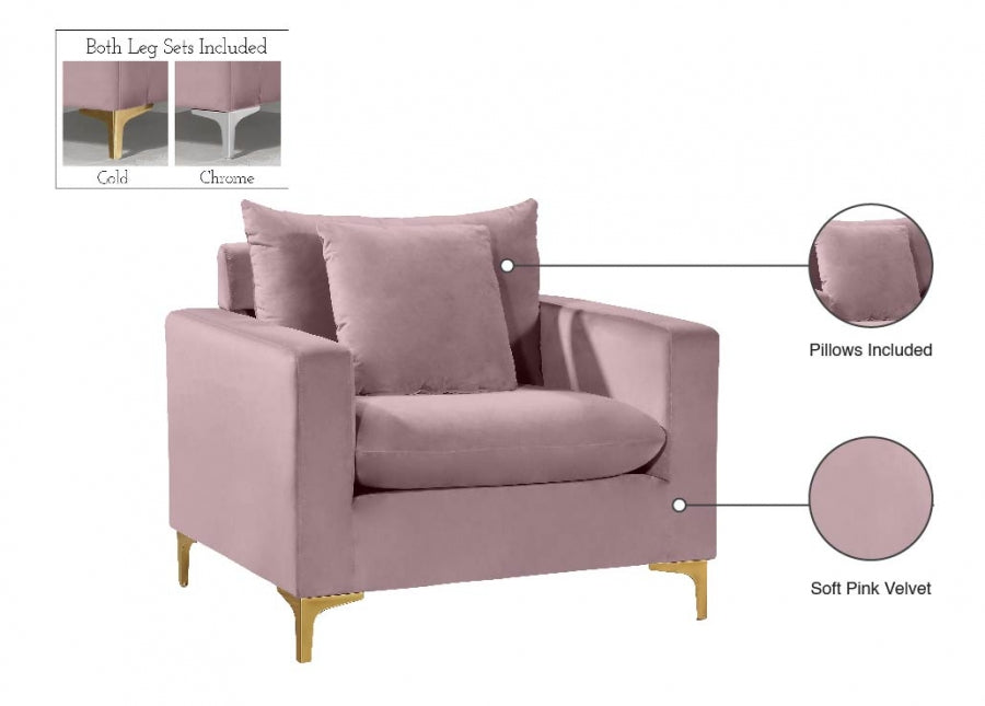 Fauteuil d'appoint rembourré en chenille Vivi