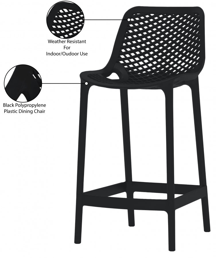 Mykonos Plastic Outdoor Patio Stools - Set of 4