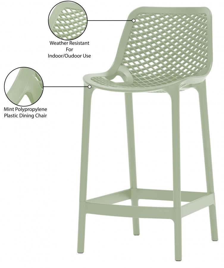 Mykonos Plastic Outdoor Patio Stools - Set of 4