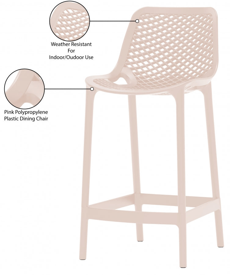 Mykonos Plastic Outdoor Patio Stools - Set of 4