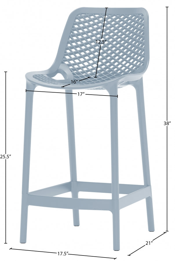 Mykonos Plastic Outdoor Patio Stools - Set of 4