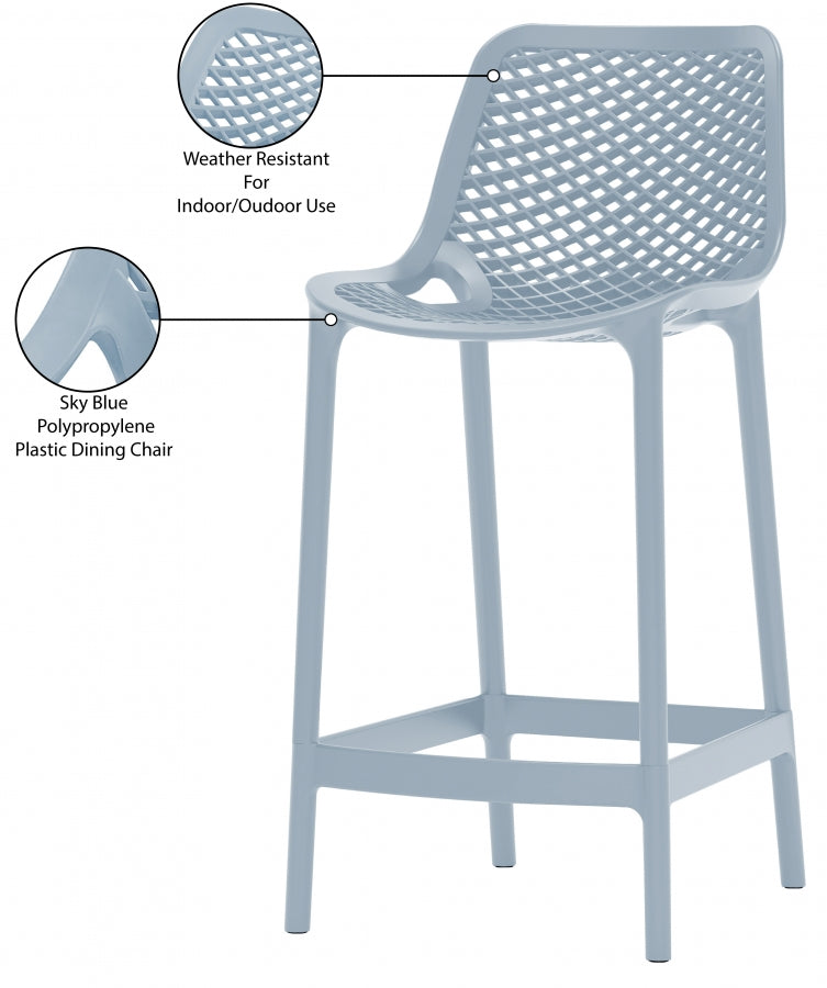 Mykonos Plastic Outdoor Patio Stools - Set of 4