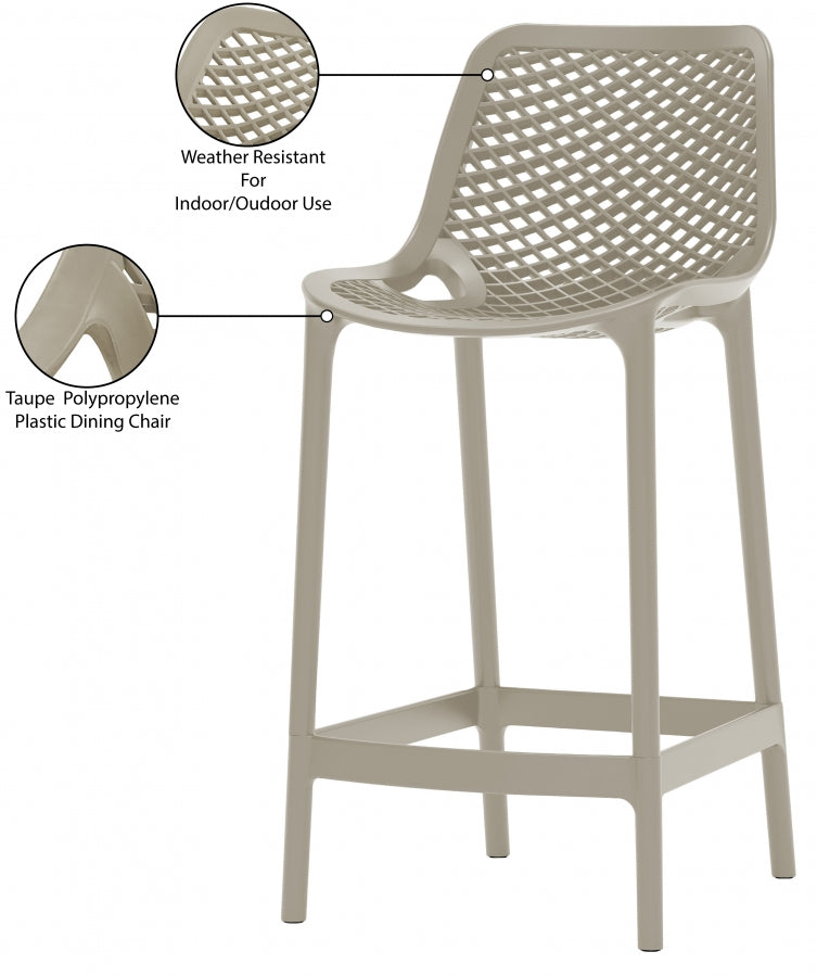 Mykonos Plastic Outdoor Patio Stools - Set of 4