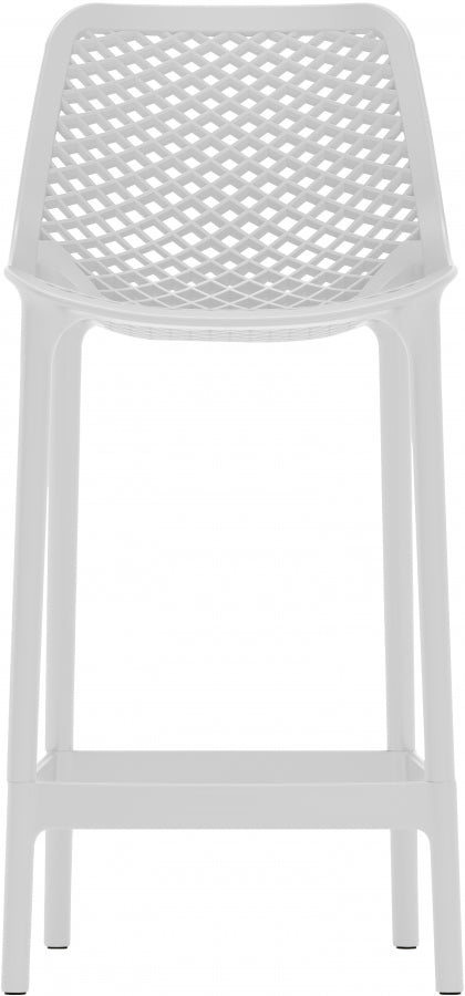 Mykonos Plastic Outdoor Patio Stools - Set of 4