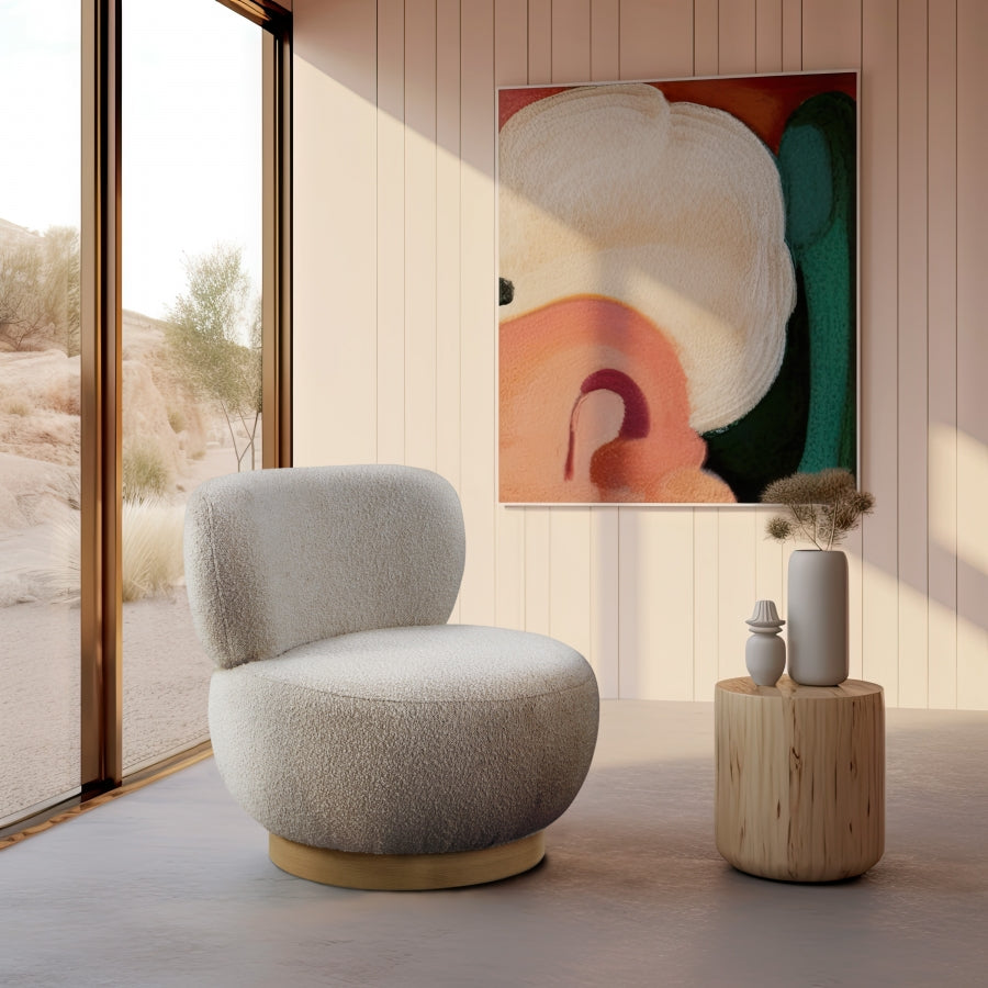 Fauteuil d'appoint rembourré en chenille Vivi