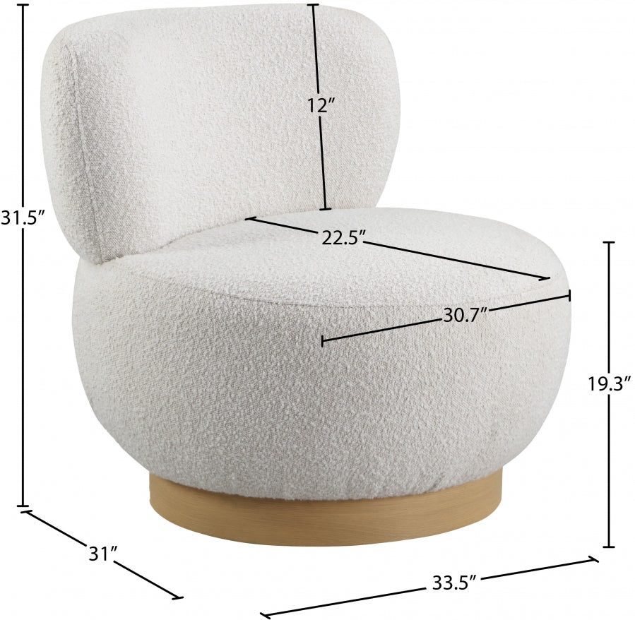 Fauteuil d'appoint rembourré en chenille Vivi