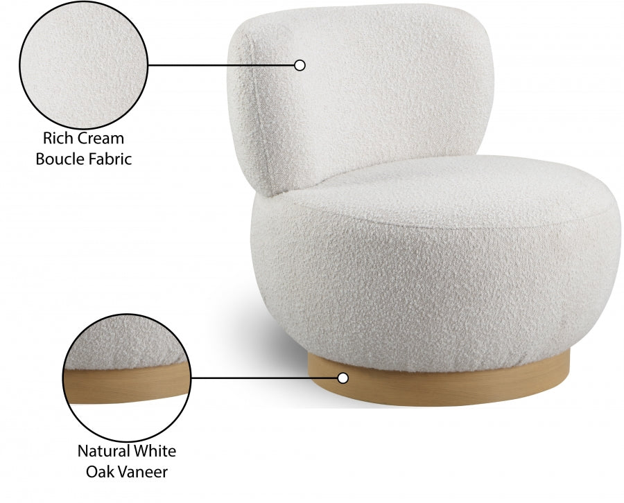 Fauteuil d'appoint rembourré en chenille Vivi