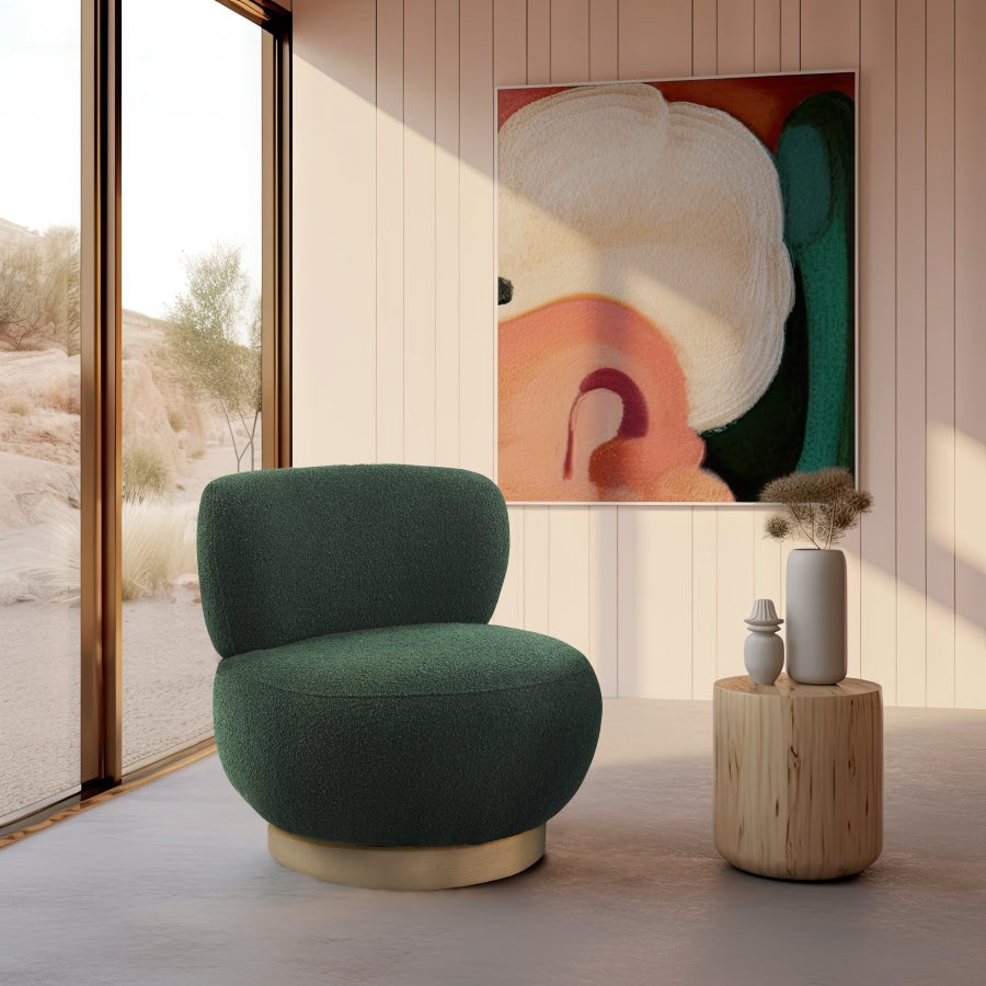 Fauteuil d'appoint rembourré en chenille Vivi