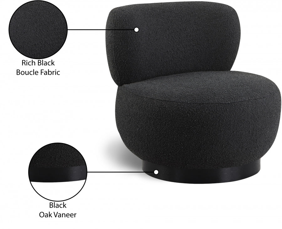 Fauteuil d'appoint rembourré en chenille Vivi