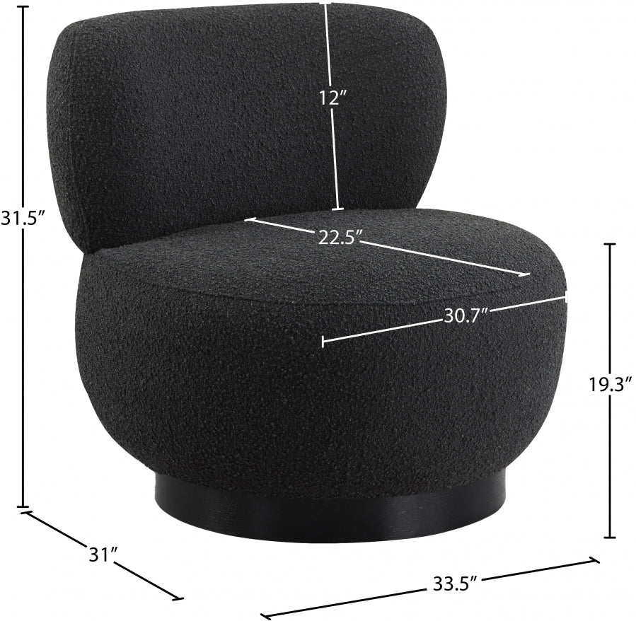 Fauteuil d'appoint rembourré en chenille Vivi